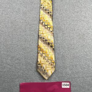 J Garcia Necktie New York New York Gold Yellow Geometric Collection 54
